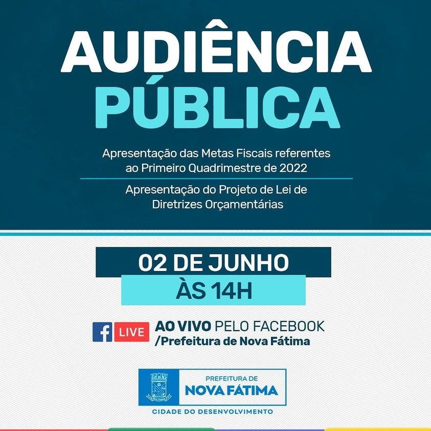 Audiência Pública dia 2 de junho