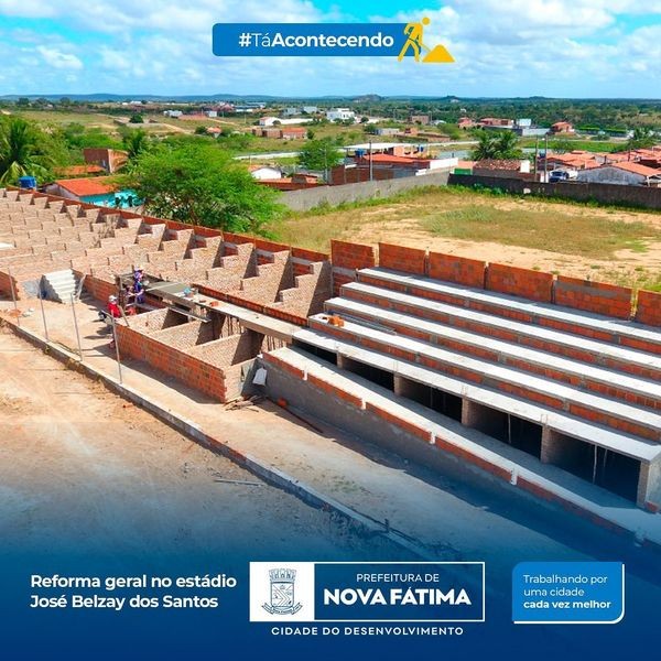 O Estádio Municipal José Belzay dos Santos está recebendo uma reforma geral