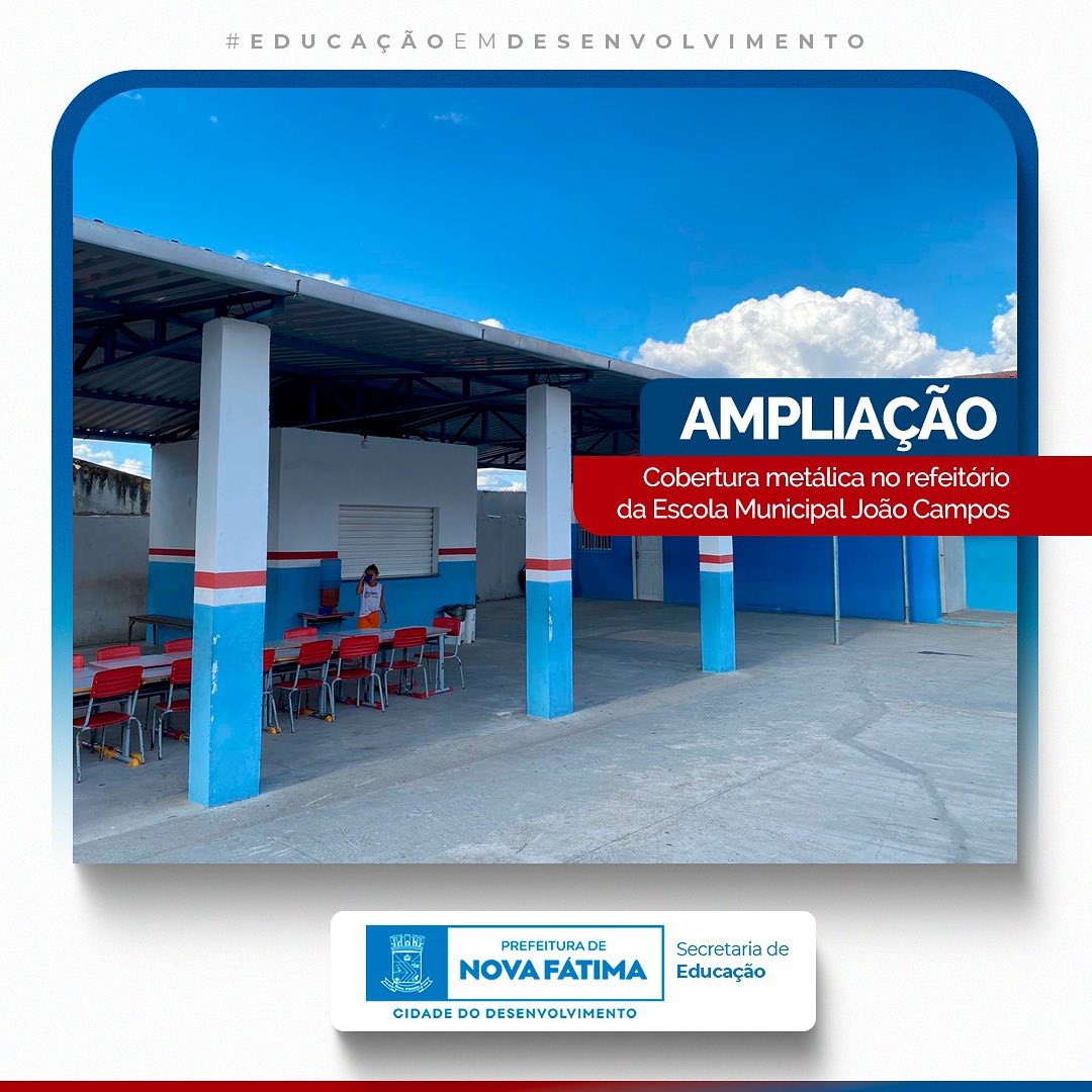 Mais investimento em infraestrutura escolar em nosso município.
