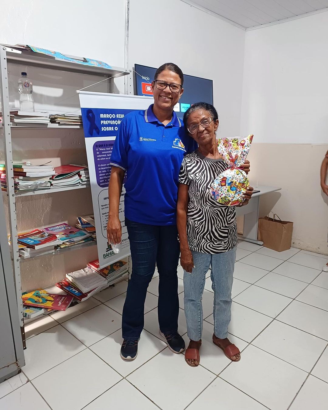 Mais uma ação da Secretaria de Saúde no mês da mulher.