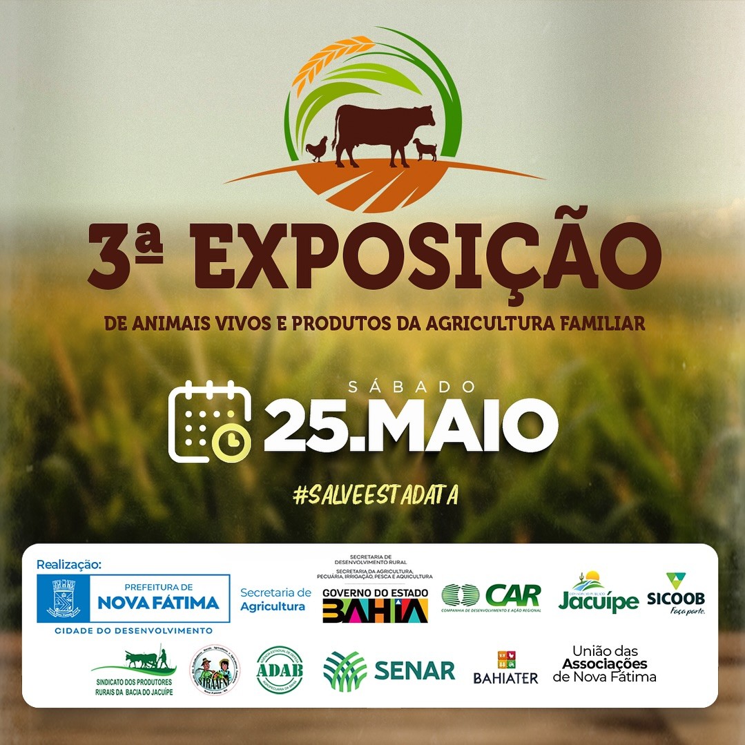 3ª Exposição de Animais Vivos e Produtos da Agricultura Familiar